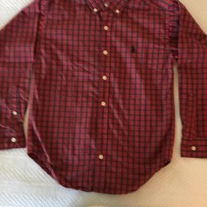 Boys Ralph Lauren Long Sleeve Shirt  Red Plaid